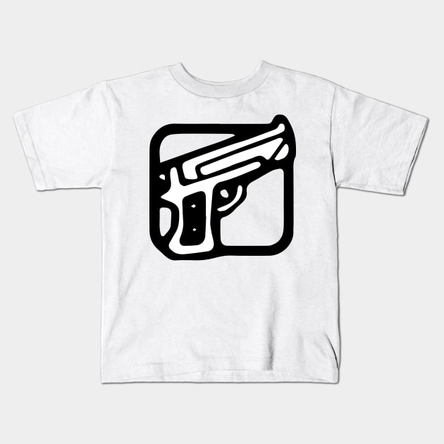 Gta Weapon pistol Kids T-Shirt by lipsofjolie